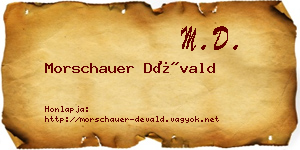 Morschauer Dévald névjegykártya